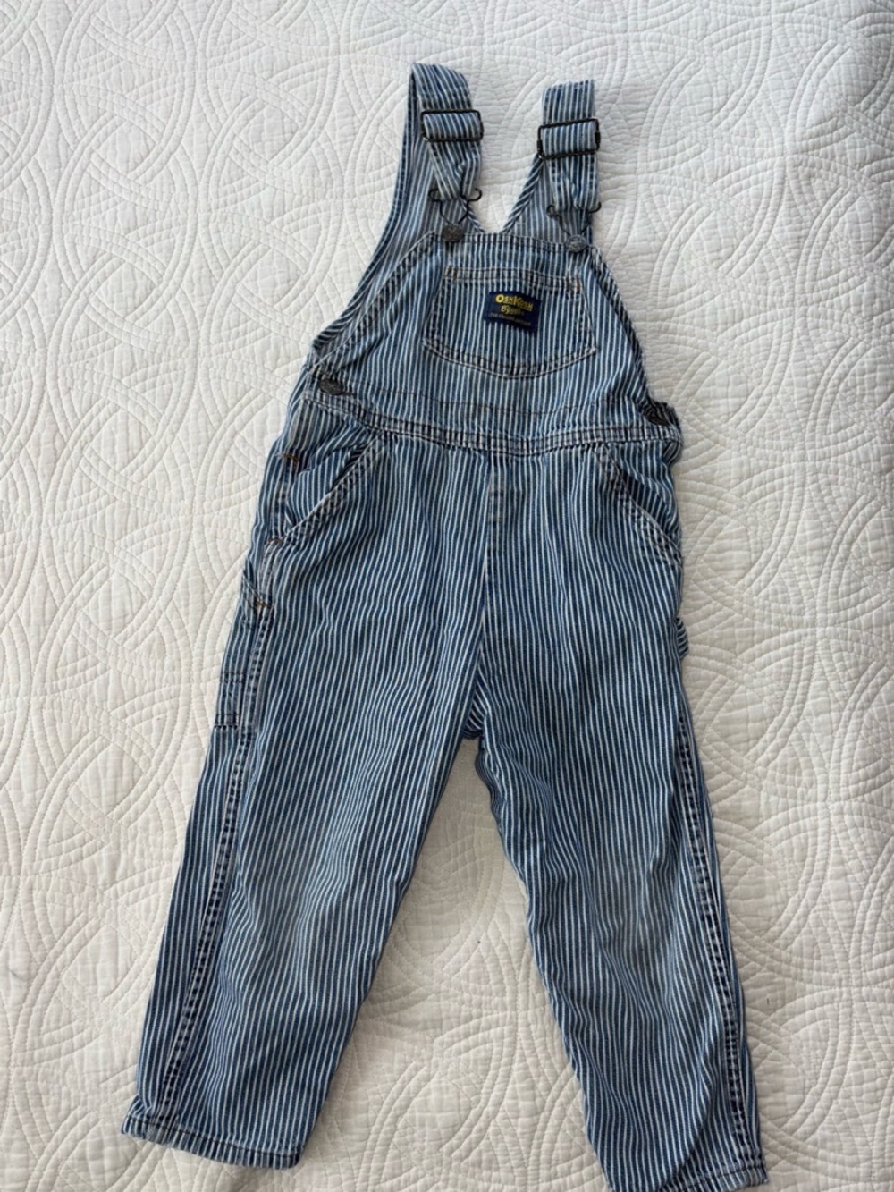 OshKosh B'gosh Vintage Stripe 4T Overalls - Picture 2 of 9